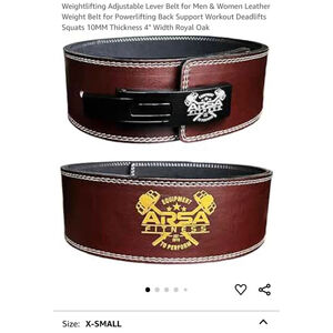 ARSA‎ Fitness Weightlifting Belt, Brown, X-Small